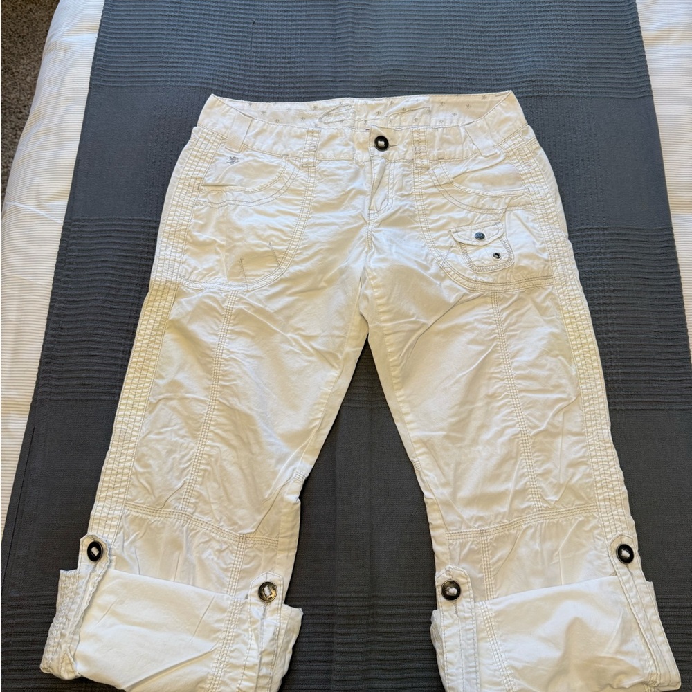 NWOT Esprit White Cargo Pants / Capris